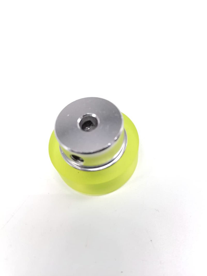 CALT 2PCS Industrial Encoder Meter Measuring Roller Rubber Wheel Wear-Resistant Polyurethane Synchronizer Wheel for Rotary Encoder (Perimeter 100mm(Hole Diameter 6mm)) - Image 3